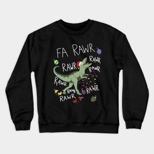 T-Rex Christmas Dinosaur - Dinosaur Christmas Crewneck Sweatshirt